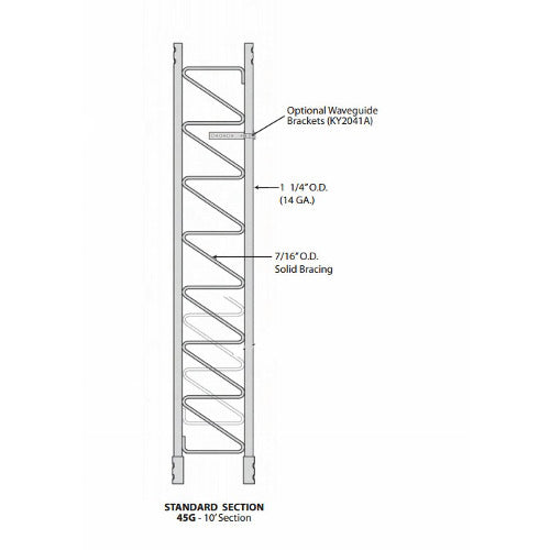 Rohn 45G Standard Section – Antenna Parts Outlet